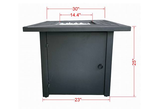 Outdoor Dighton Black Gas Fire Pit - Thumbnail - Image 18
