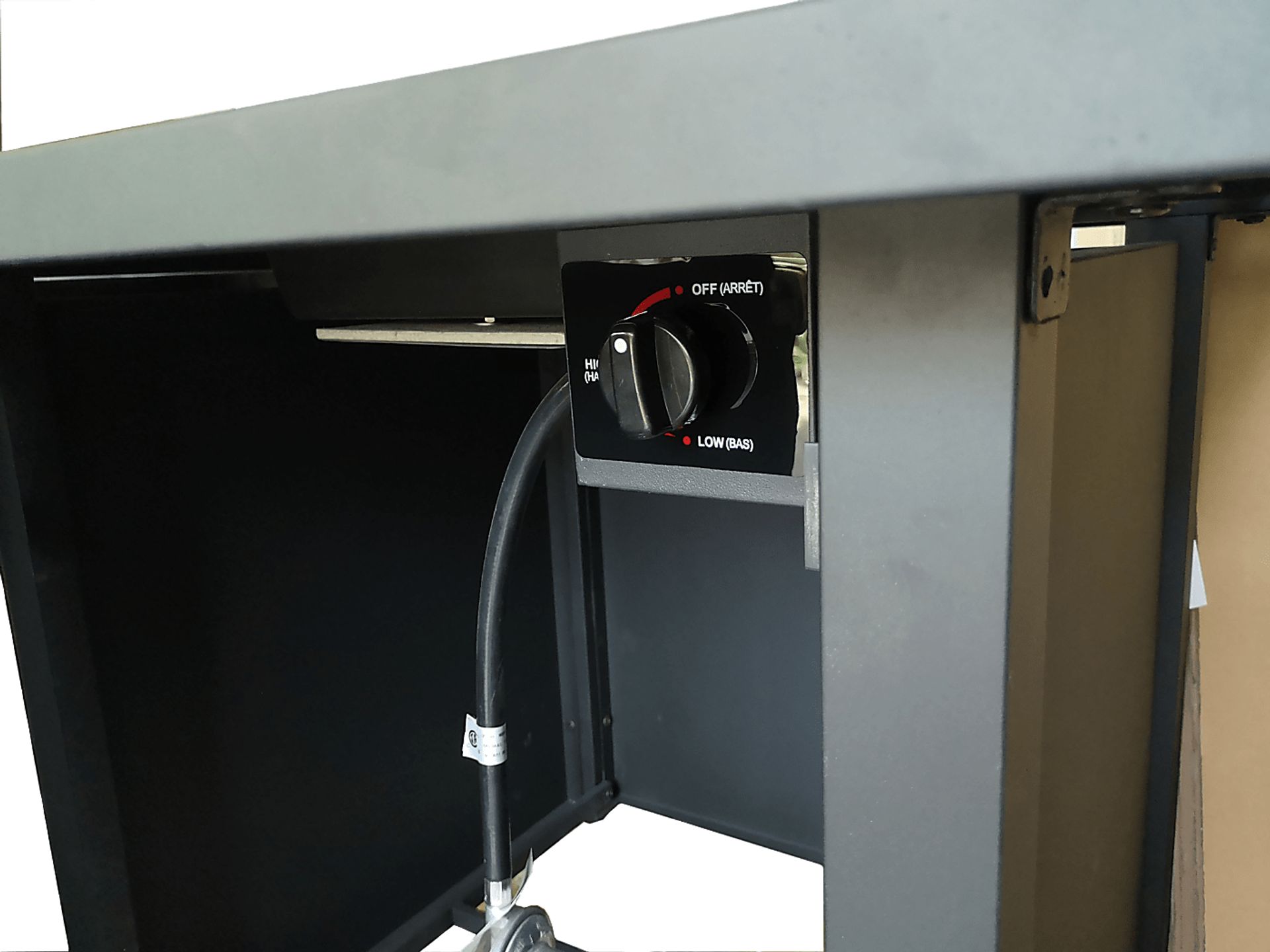 Outdoor Dighton Black Gas Fire Pit - Image 7