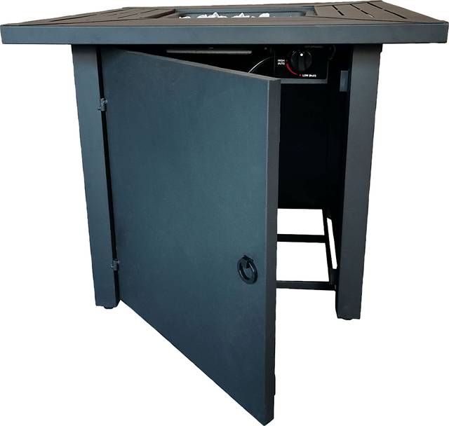 Outdoor Dighton Black Gas Fire Pit - Thumbnail - Image 9