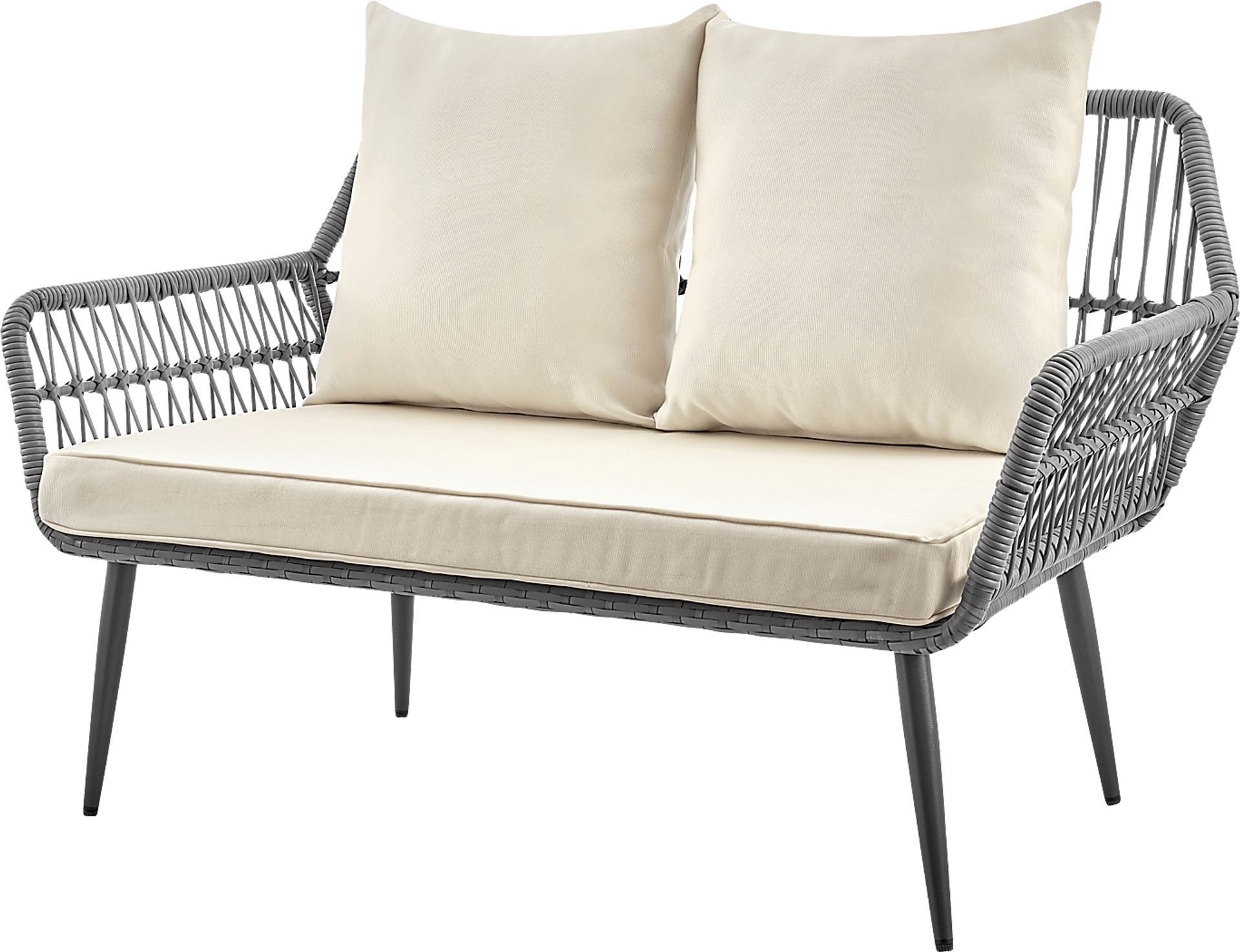 Outdoor Duffieldy Cream 4 Pc Conversation Set - Image 7