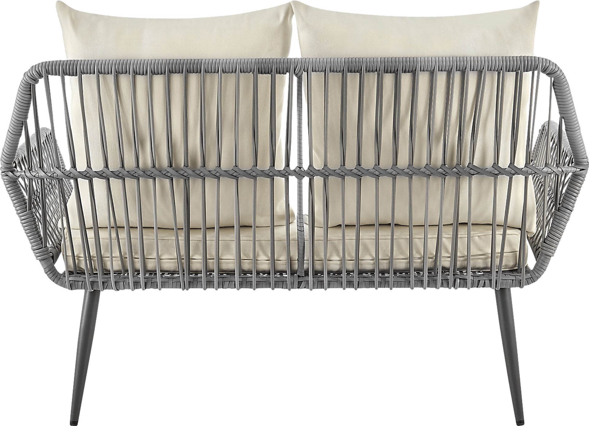 Outdoor Duffieldy Cream 4 Pc Conversation Set - Image 10