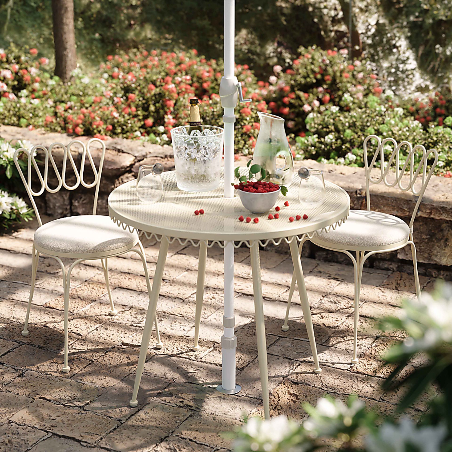 Outdoor Dynamoy Cream Dining Chair - Image 2