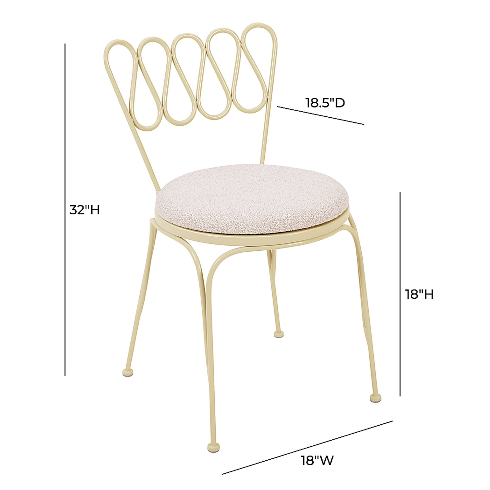 Outdoor Dynamoy Cream Dining Chair - Image 8