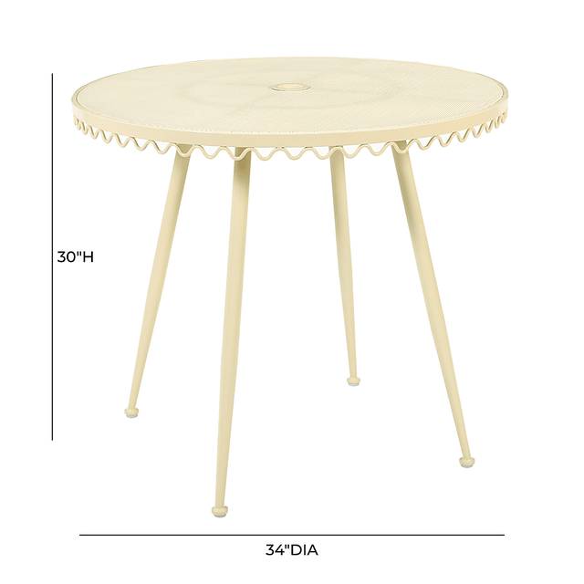 Outdoor Dynamoy Cream Dining Table - Thumbnail - Image 6