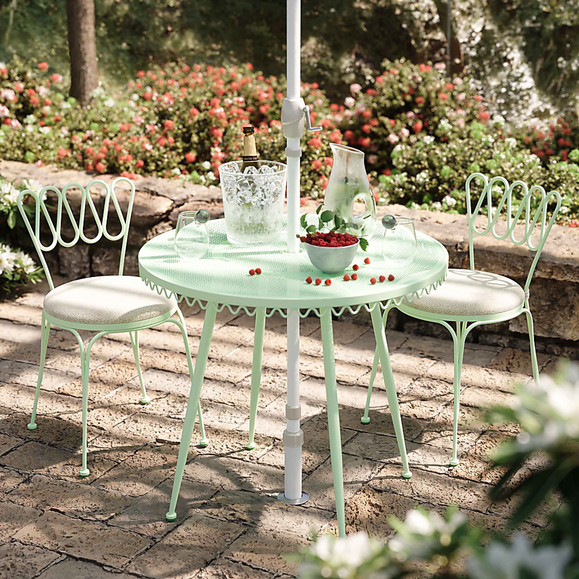 Outdoor Dynamoy Mint Green Dining Chair - Image 2