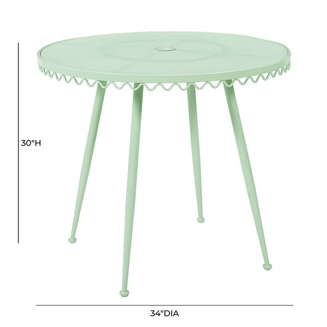 Outdoor Dynamoy Mint Green Dining Table - Thumbnail - Image 6