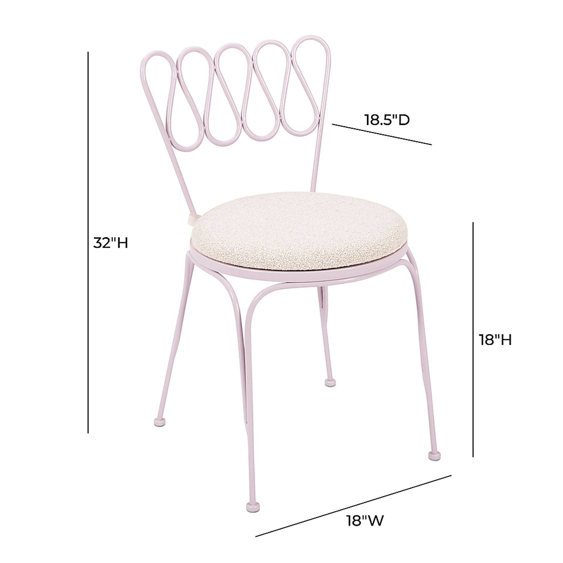 Outdoor Dynamoy Pink Dining Chair - Image 8