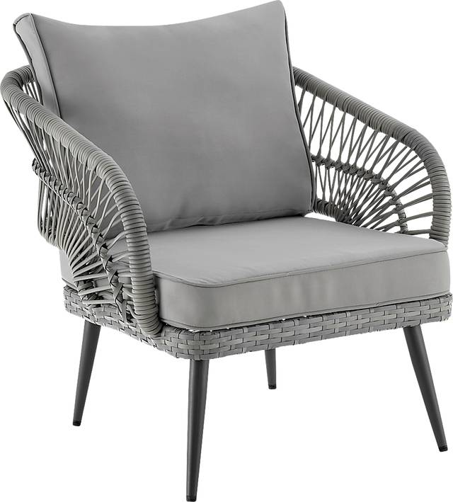 Outdoor Eashley Gray 4 Pc Conversation Set - Thumbnail - Image 7