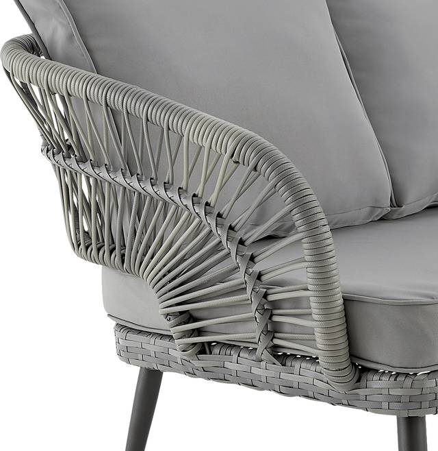 Outdoor Eashley Gray 4 Pc Conversation Set - Thumbnail - Image 9