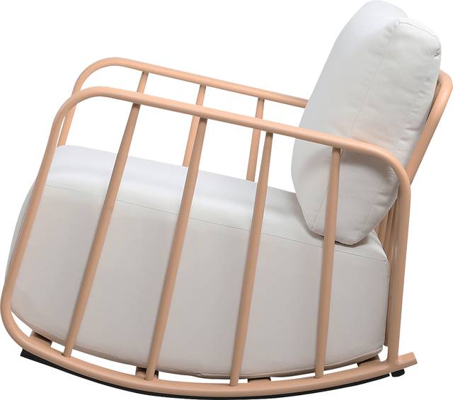 Outdoor Ebinwood Beige Rocking Chair - Thumbnail - Image 4