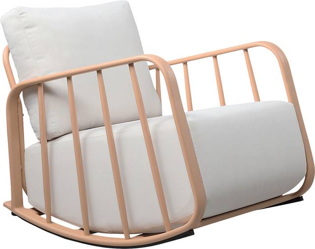 Outdoor Ebinwood Beige Rocking Chair - Thumbnail - Image 1