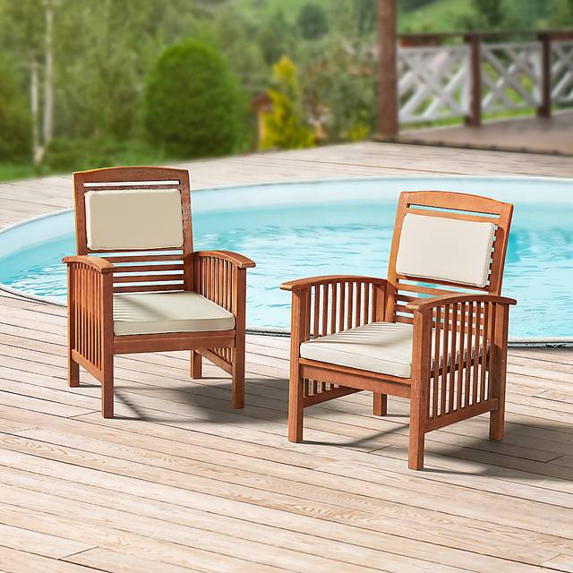 Outdoor Eladar Brown Chair Set of 2 - Thumbnail - Image 2