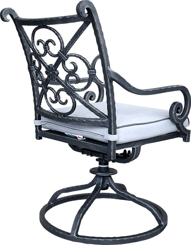 Outdoor Elisaria Light Blue Swivel Rocker, Set of 2 - Thumbnail - Image 3