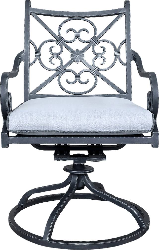 Outdoor Elisaria Light Blue Swivel Rocker, Set of 2 - Thumbnail - Image 4