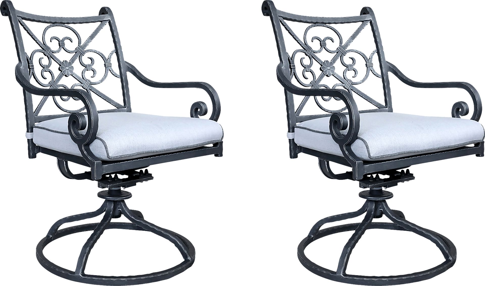 Outdoor Elisaria Light Blue Swivel Rocker, Set of 2 - Image 1