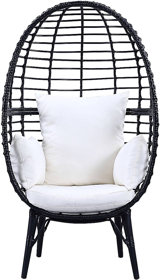 Outdoor Elonanor Black Egg Chair - Thumbnail - Image 3