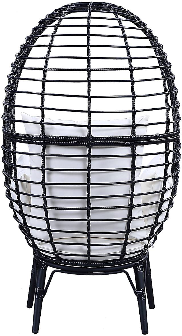 Outdoor Elonanor Black Egg Chair - Thumbnail - Image 5