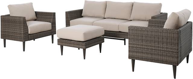 Outdoor Enelos Brown Ottoman - Thumbnail - Image 7