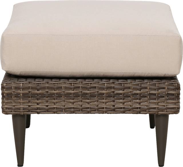 Outdoor Enelos Brown Ottoman - Thumbnail - Image 1