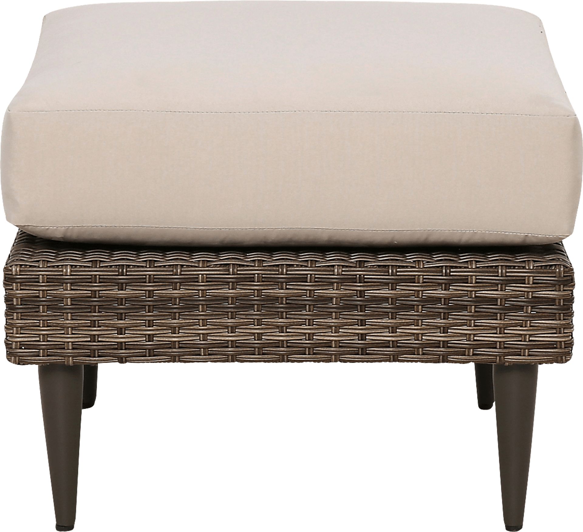 Outdoor Enelos Brown Ottoman - Image 1
