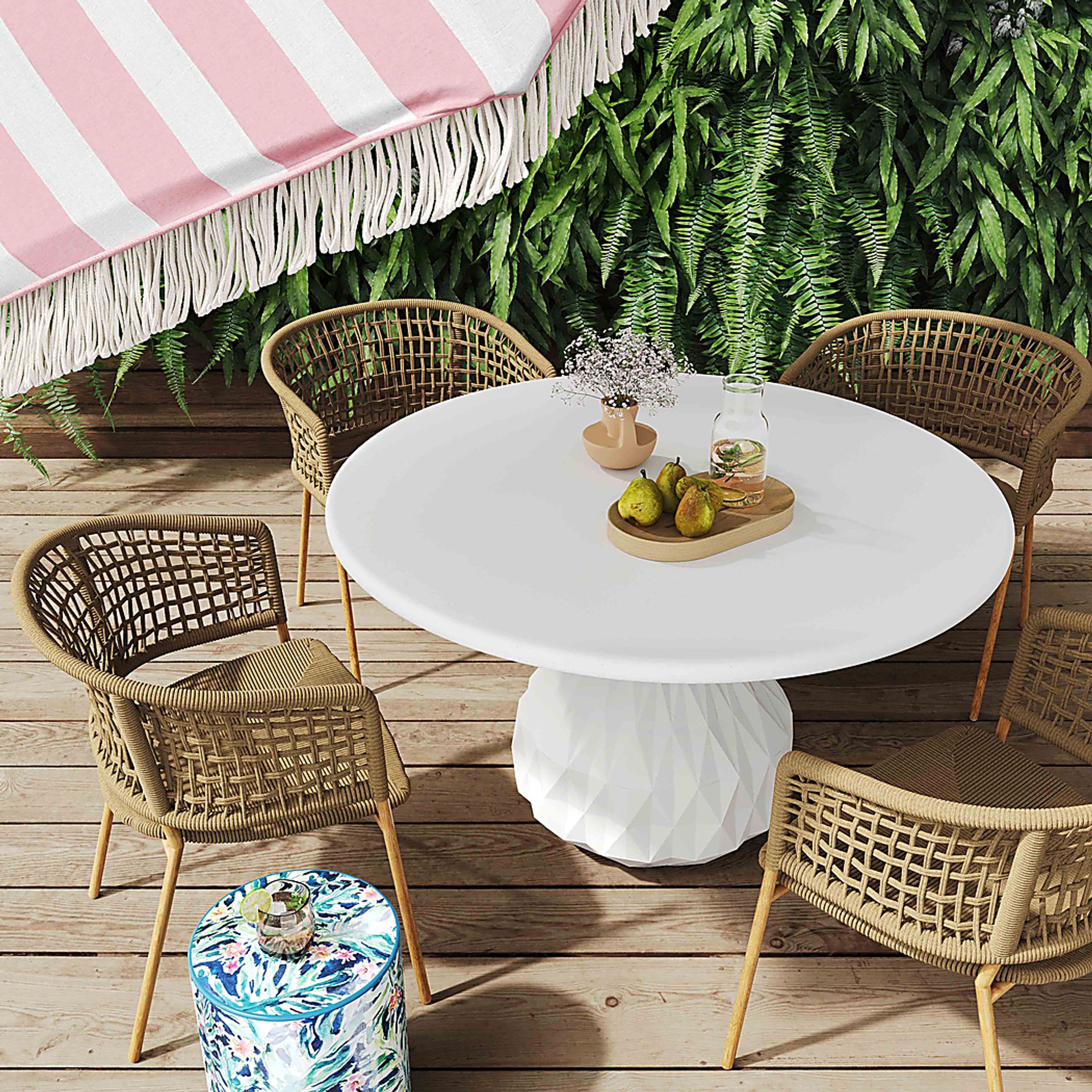 Outdoor Epting Brown Dining Chair - Image 2