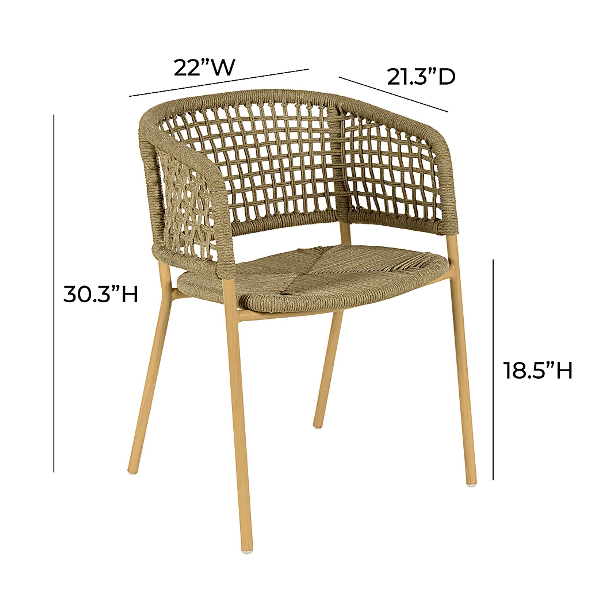 Outdoor Epting Brown Dining Chair - Image 6