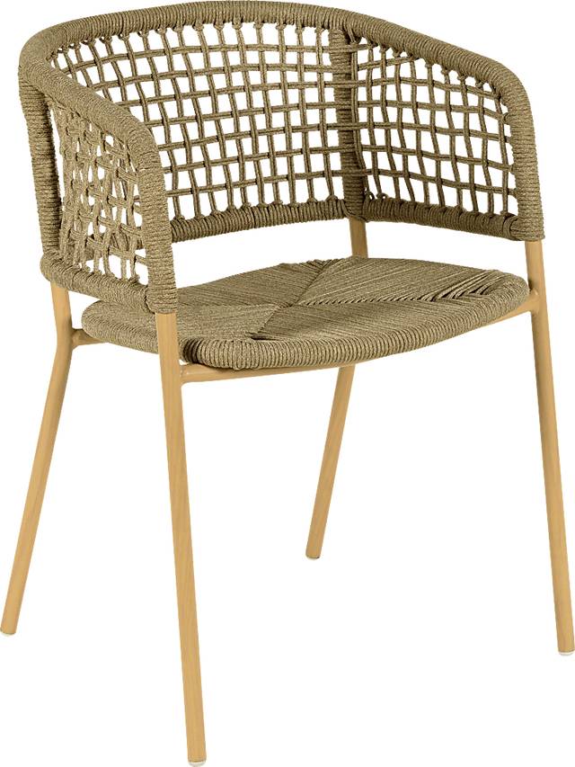 Outdoor Epting Brown Dining Chair - Thumbnail - Image 1