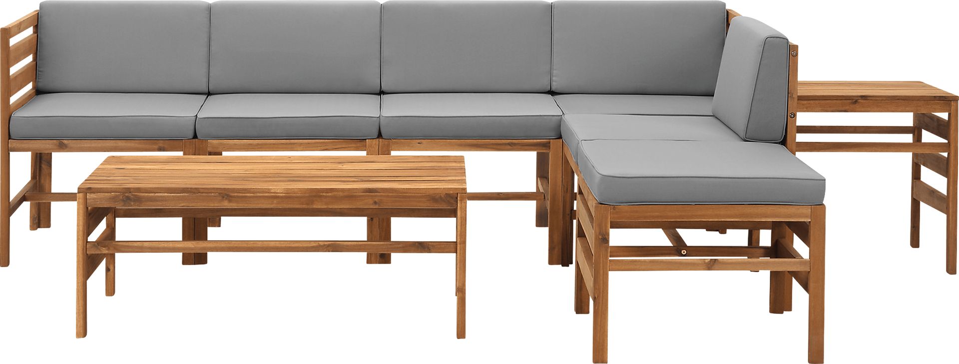 Evernon I Gray 8 Pc Outdoor Sectional Set - Image 1