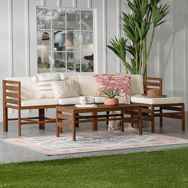 Outdoor Evernon II Cream 6 Piece  Sectional Set - Thumbnail - Image 3