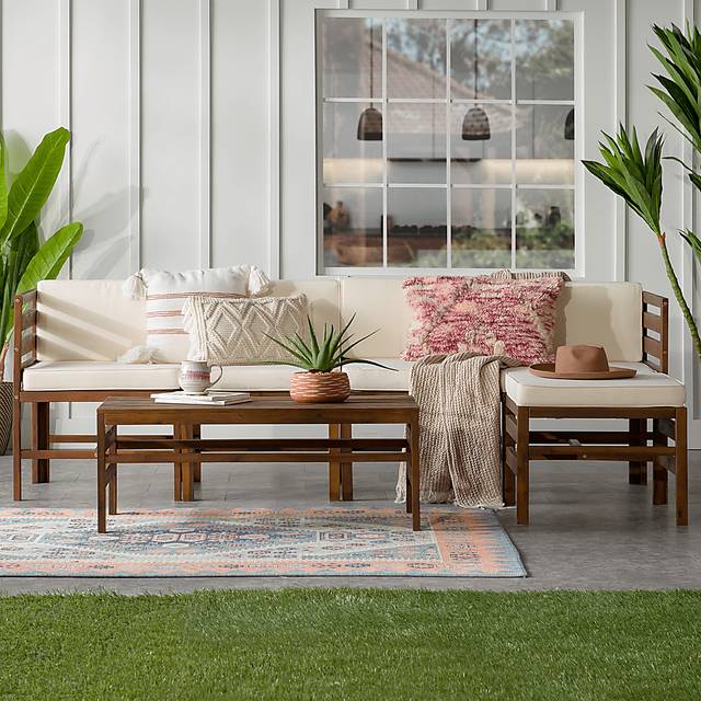 Outdoor Evernon II Cream 6 Piece  Sectional Set - Thumbnail - Image 4