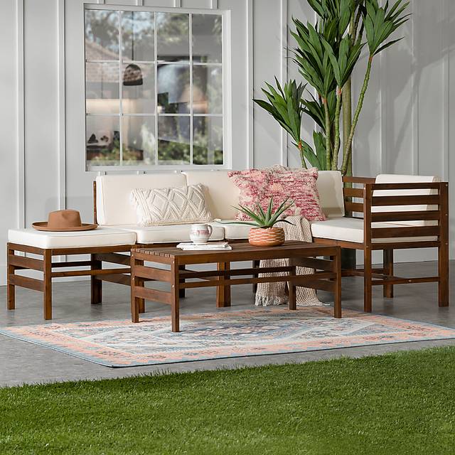 Outdoor Evernon II Cream 6 Piece  Sectional Set - Thumbnail - Image 5