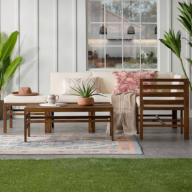Outdoor Evernon II Cream 6 Piece  Sectional Set - Thumbnail - Image 6