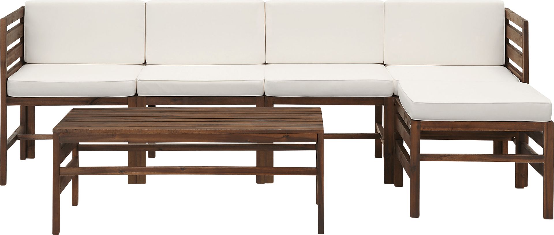 Outdoor Evernon II Cream 6 Piece  Sectional Set - Image 1