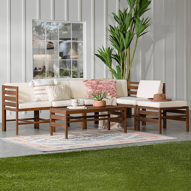 Outdoor Evernon II Cream 7 Piece Sectional Set - Thumbnail - Image 5