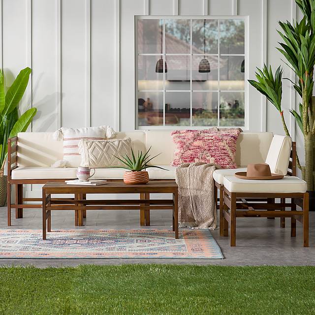 Outdoor Evernon II Cream 7 Piece Sectional Set - Thumbnail - Image 6
