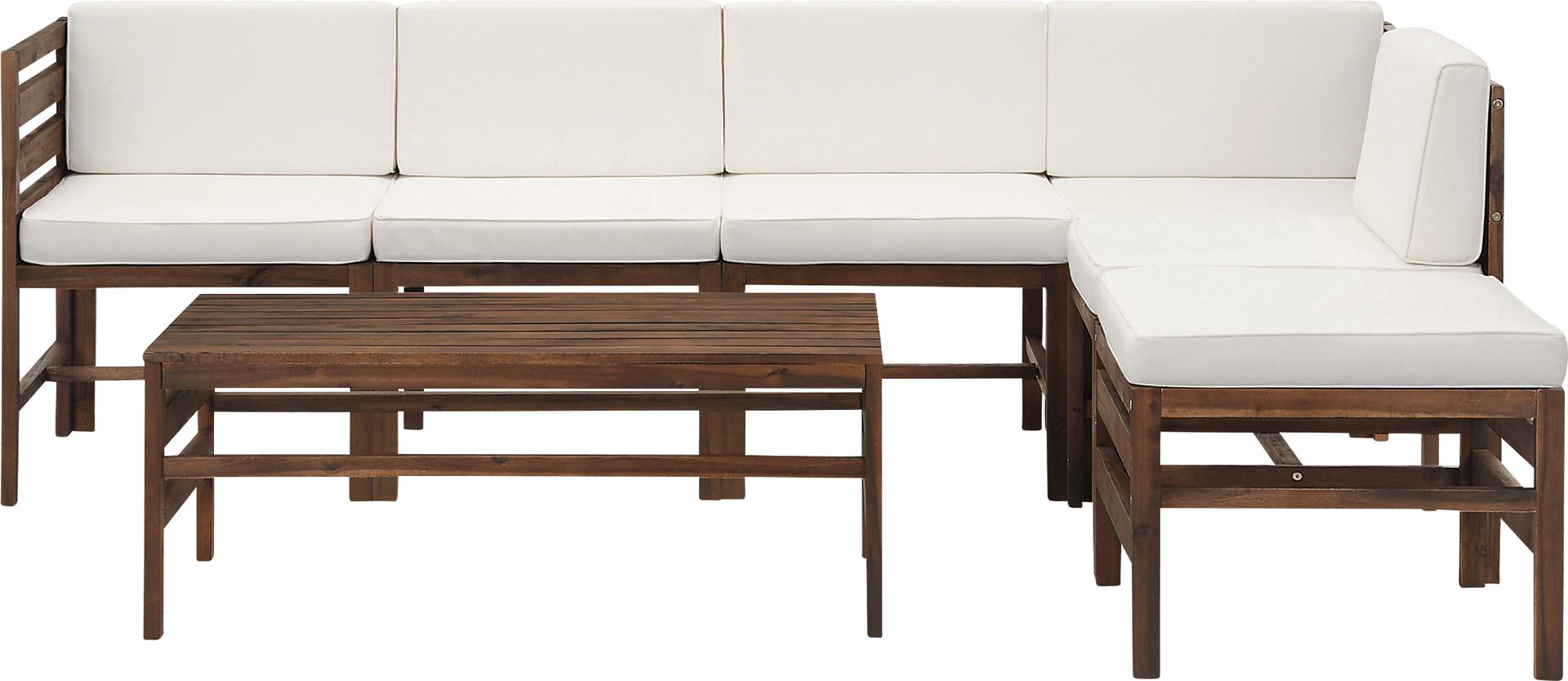 Outdoor Evernon II Cream 7 Piece Sectional Set - Image 1