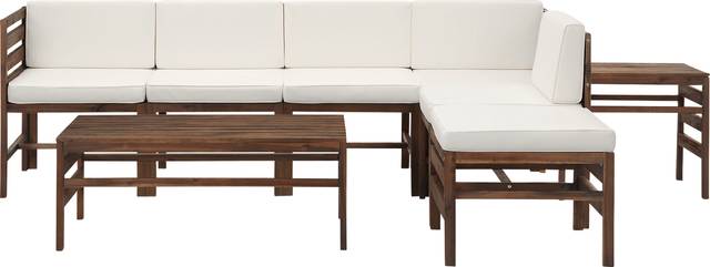 Outdoor Evernon II Cream 8 Piece Sectional Set - Thumbnail - Image 1