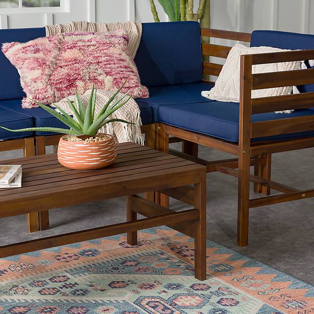 Outdoor Evernon II Navy 6 Piece Sectional Set - Thumbnail - Image 2