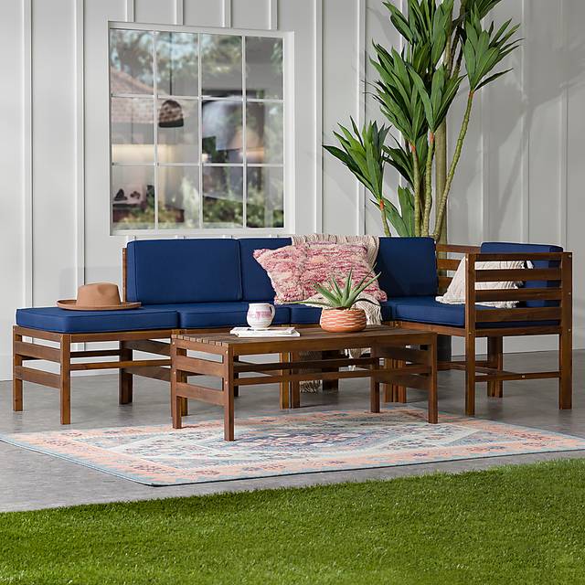 Outdoor Evernon II Navy 6 Piece Sectional Set - Thumbnail - Image 3