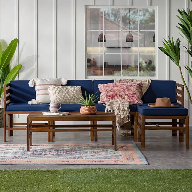 Outdoor Evernon II Navy 6 Piece Sectional Set - Thumbnail - Image 6