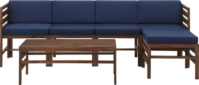 Outdoor Evernon II Navy 6 Piece Sectional Set - Thumbnail - Image 1