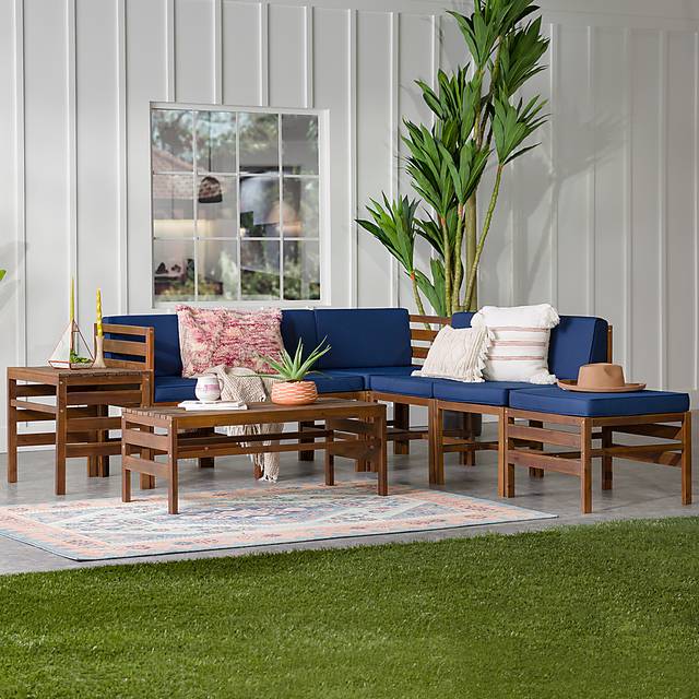 Outdoor Evernon II Navy 8 Piece Sectional Set - Thumbnail - Image 5