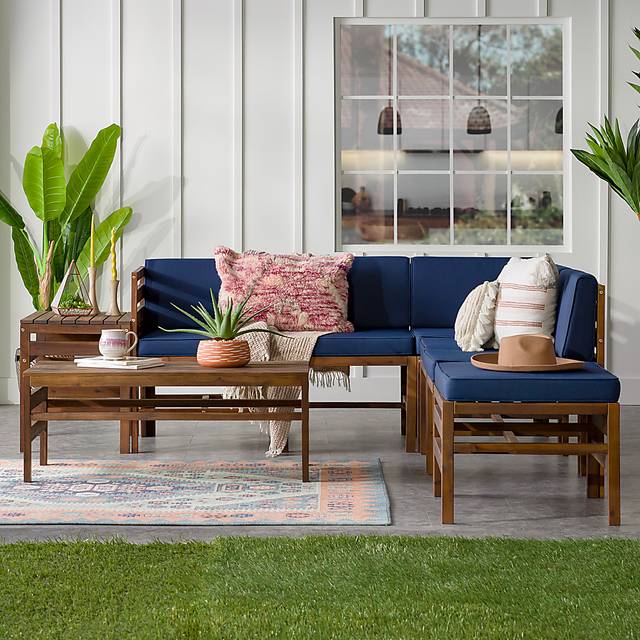 Outdoor Evernon II Navy 8 Piece Sectional Set - Thumbnail - Image 6
