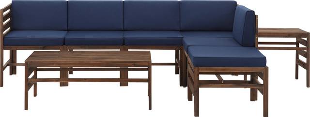 Outdoor Evernon II Navy 8 Piece Sectional Set - Thumbnail - Image 1