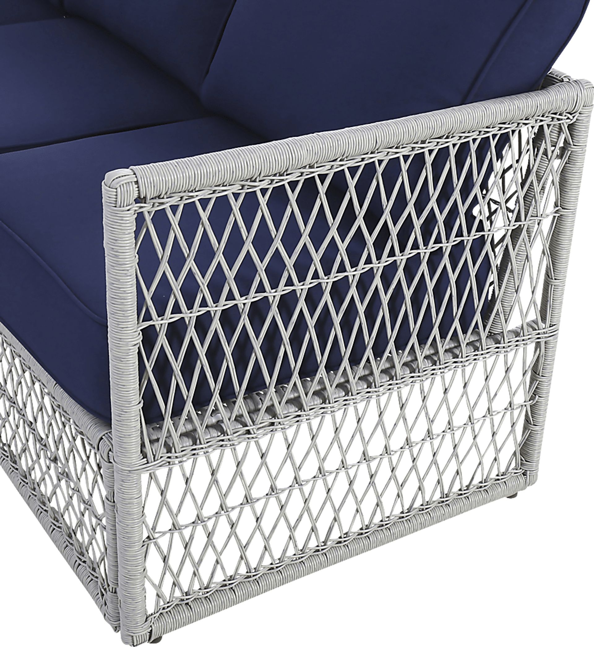 Fallowbrook II Blue Outdoor Sectional - Image 5