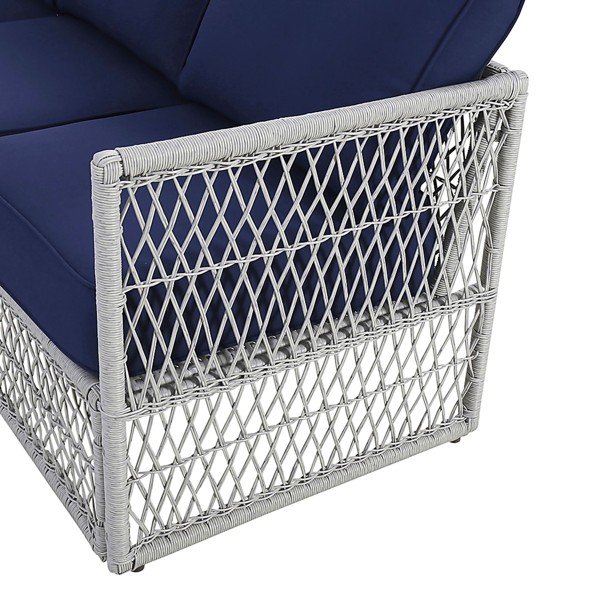 Fallowbrook III Blue Outdoor Sectional - Image 5