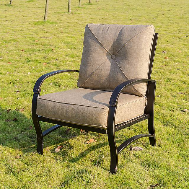 Outdoor Fanchon Beige Side Chair, Set of 2 - Thumbnail - Image 2
