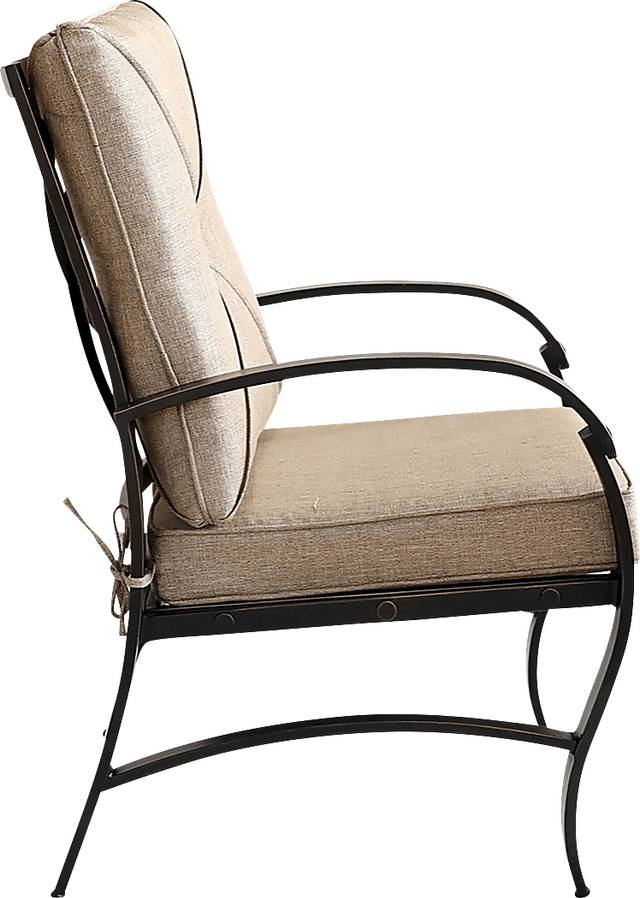 Outdoor Fanchon Beige Side Chair, Set of 2 - Thumbnail - Image 4