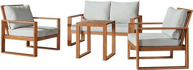 Outdoor Feeddema Brown 4pc Seating Set - Thumbnail - Image 1