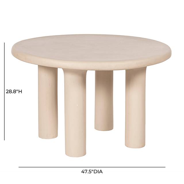Outdoor Floydy Cream Dining Table - Thumbnail - Image 6